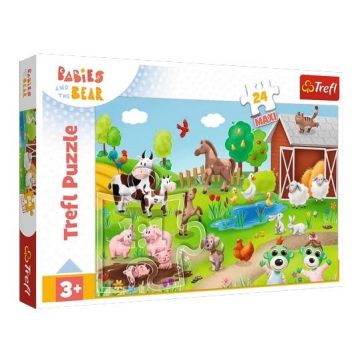 Puzzle 24 maxi Bobaski i zwierzęta TREFL