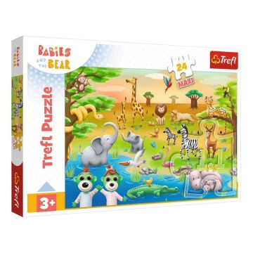 Puzzle 24 maxi Bobaski i Safari TREFL