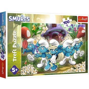 Puzzle 100 Poznaj Smerfy TREFL