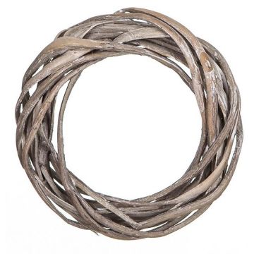 Wianek wiklinowy 15cm szary