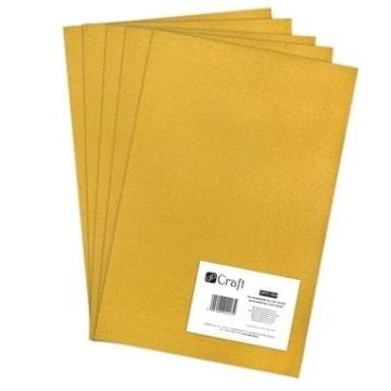 Filc poliestrowy A4 yellow 5szt