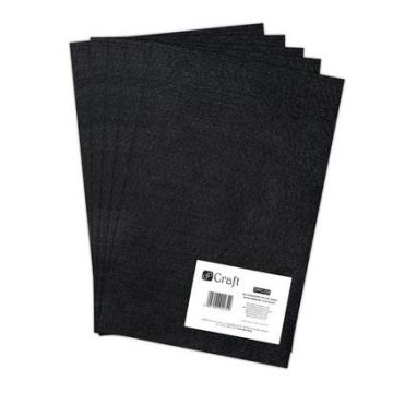 Filc poliestrowy A4 black 5szt
