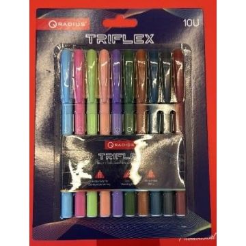 Zestaw długopisów kulkowych Tri Flex 10szt