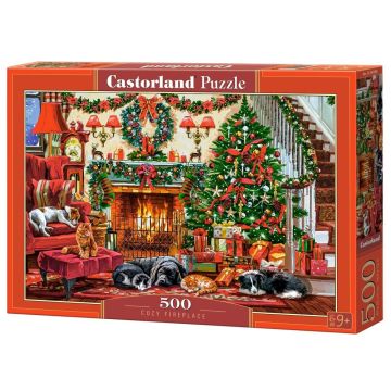 Puzzle 500 Cozy Fireplace CASTOR