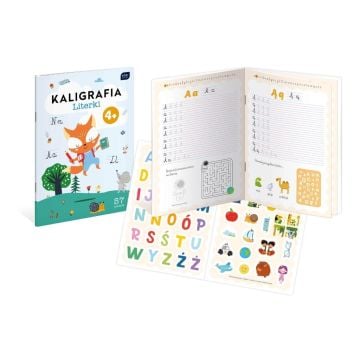 Kolorowanka A4/16K z naklejkami Litery + zadania