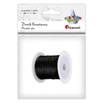 Drucik florystyczny 0,3mm 20m czarny