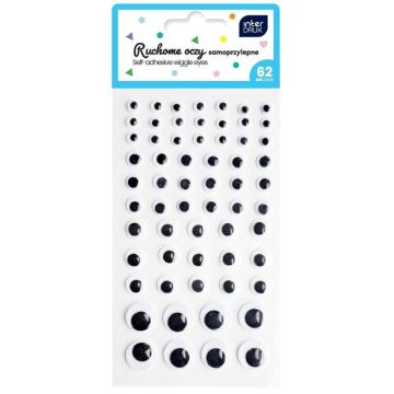 Oczy ruchome samoprzylepne 62szt