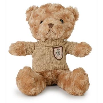 Miś kudłaty 22cm w sweterku beżowy