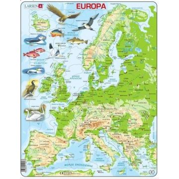 Układanka mapa fizyczna Europa