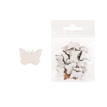 Dekoracja drewniana 24szt Motyl średni