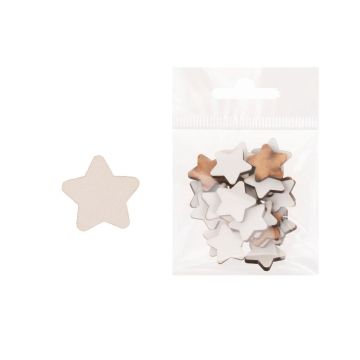 Dekoracja drewniana 24szt Gwiazda średnia