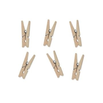 Klamerki drewniane naturalne drewno 20szt