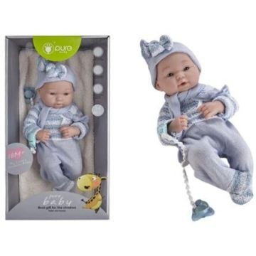 Lalka bobas z kocykiem 35cm