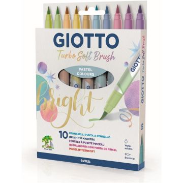 Pisaki Turbo Soft Brush pastel 10 kolorów