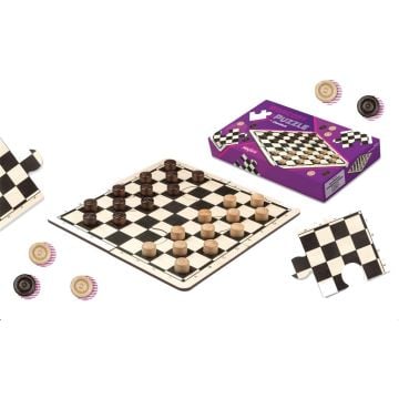 Warcaby puzzle 25cm