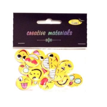 Guziki ozdobne Emoji 20mm 15szt