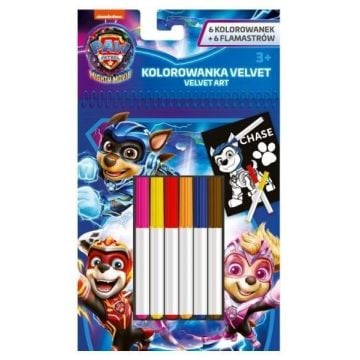 Zestaw kolorowanek z flamastrami 12el Psi Patrol