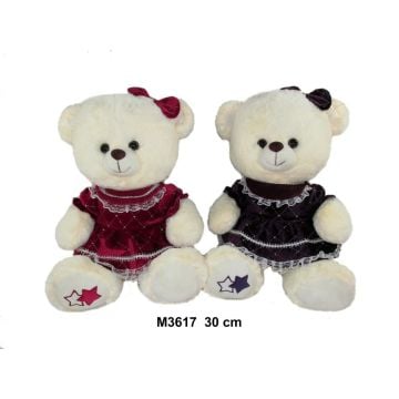 Miś w sukience 30cm MIX