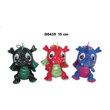 Smok błyszczący 15cm MIX