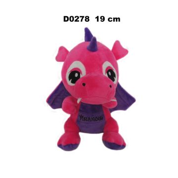Smok "Kraków" rózowy fioletowy 19cm