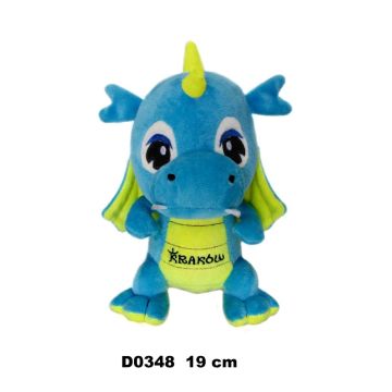 Smok "Kraków" błękitny żółty 19cm