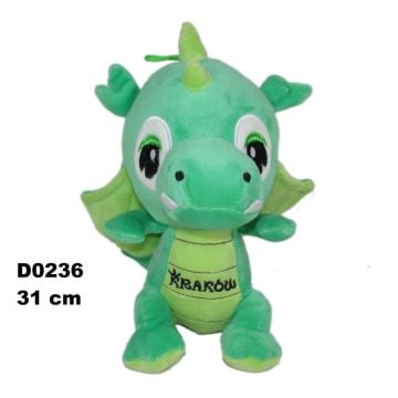 Smok "Kraków" ciemny zielony 31cm