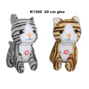 Kot z głosem 20cm MIX
