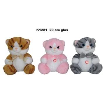 Kot z głosem 20cm MIX