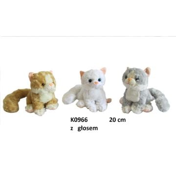 Kot z głosem 20cm MIX