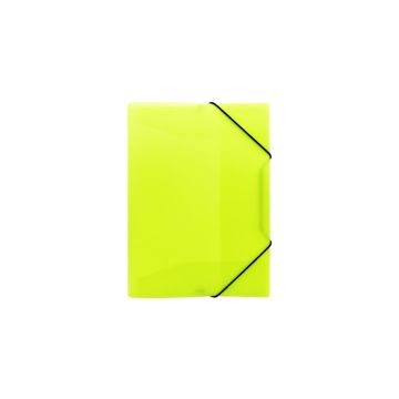 Teczka z gumką A4 PP neon żółta