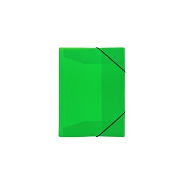 Teczka z gumką A4 PP neon zielona