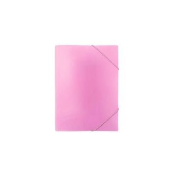 Teczka z gumką A4 PP pastel różowa