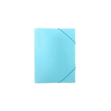 Teczka z gumką A4 PP pastel niebieska
