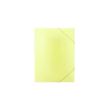 Teczka z gumką A4 PP pastel żółta