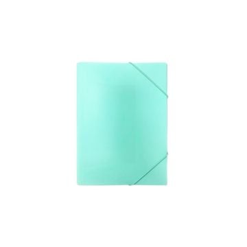 Teczka z gumką A4 PP pastel zielona