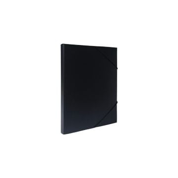 Teczka z gumką A4 PP pudło 2cm czarna