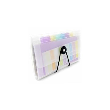 Teczka harmonijkowa PP przezroczysta 12x18cm