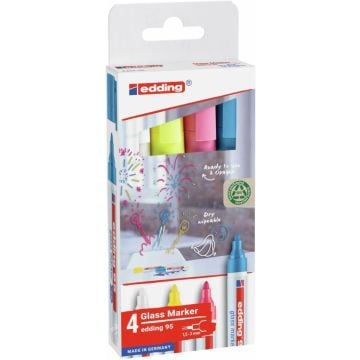 Marker do powierzchni szklanych 1,5-3mm 4 kolory