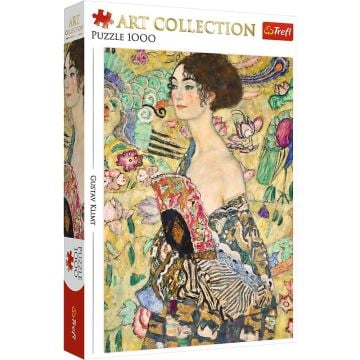Puzzle 1000 Dama z wachlarzem TREFL