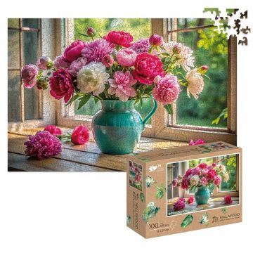 Puzzle drewniane 500 Kwitnące okno