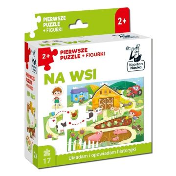 Na wsi. Pierwsze puzzle + figurki. Kapitan Nauka