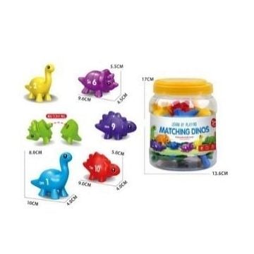 Gra Montessori: Dinozaury cyferki 10szt