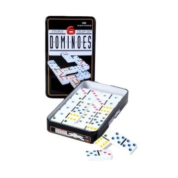 Domino Double 6 w metalowym pudełku