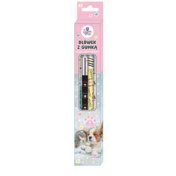 Ołówek z gumką The Sweet Pets 4szt