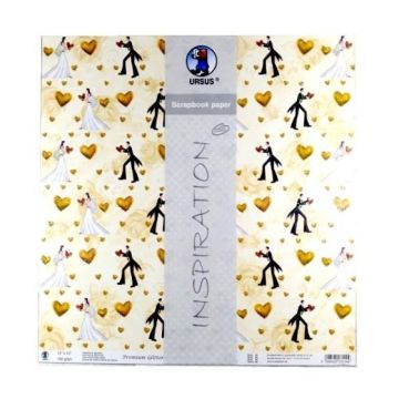 Papier do scrapbookingu ślubne 1 5 arkuszy