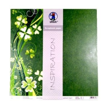 Papier do scrapbookingu roślinne 5 arkuszy