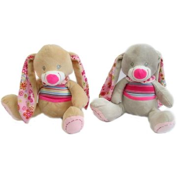 Zajączek baby z grzechotką 18cm MIX