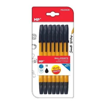 Długopis 1.0mm czarny 21szt