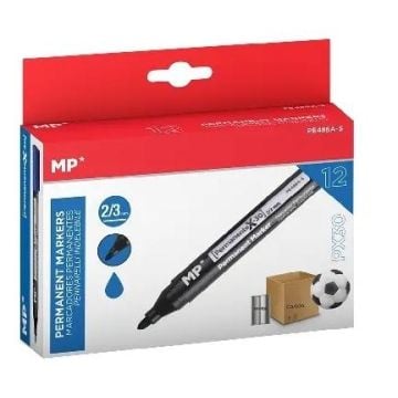 Marker permanentny 2,0/3,0mm niebieski (12szt)