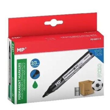 Marker permanentny 2,0/3,0mm zielony (12szt)